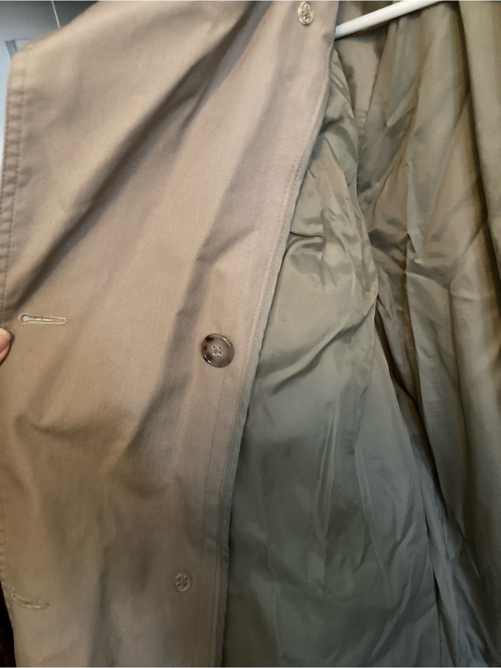 Classic Women’s Trench Coat in Beige - Picture 8 of 10
